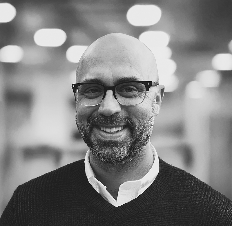 Andy Bowline, black and white